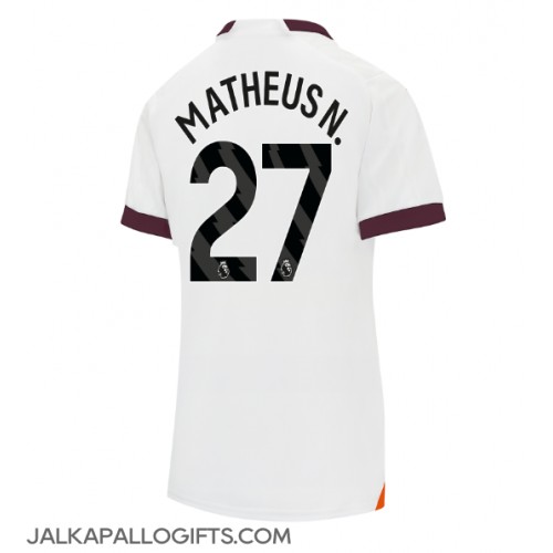 Manchester City Matheus Nunes #27 Vieraspaita Naiset 2023-24 Lyhythihainen